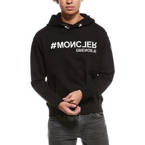 Moncler Mens  Logo Hoodie, Black